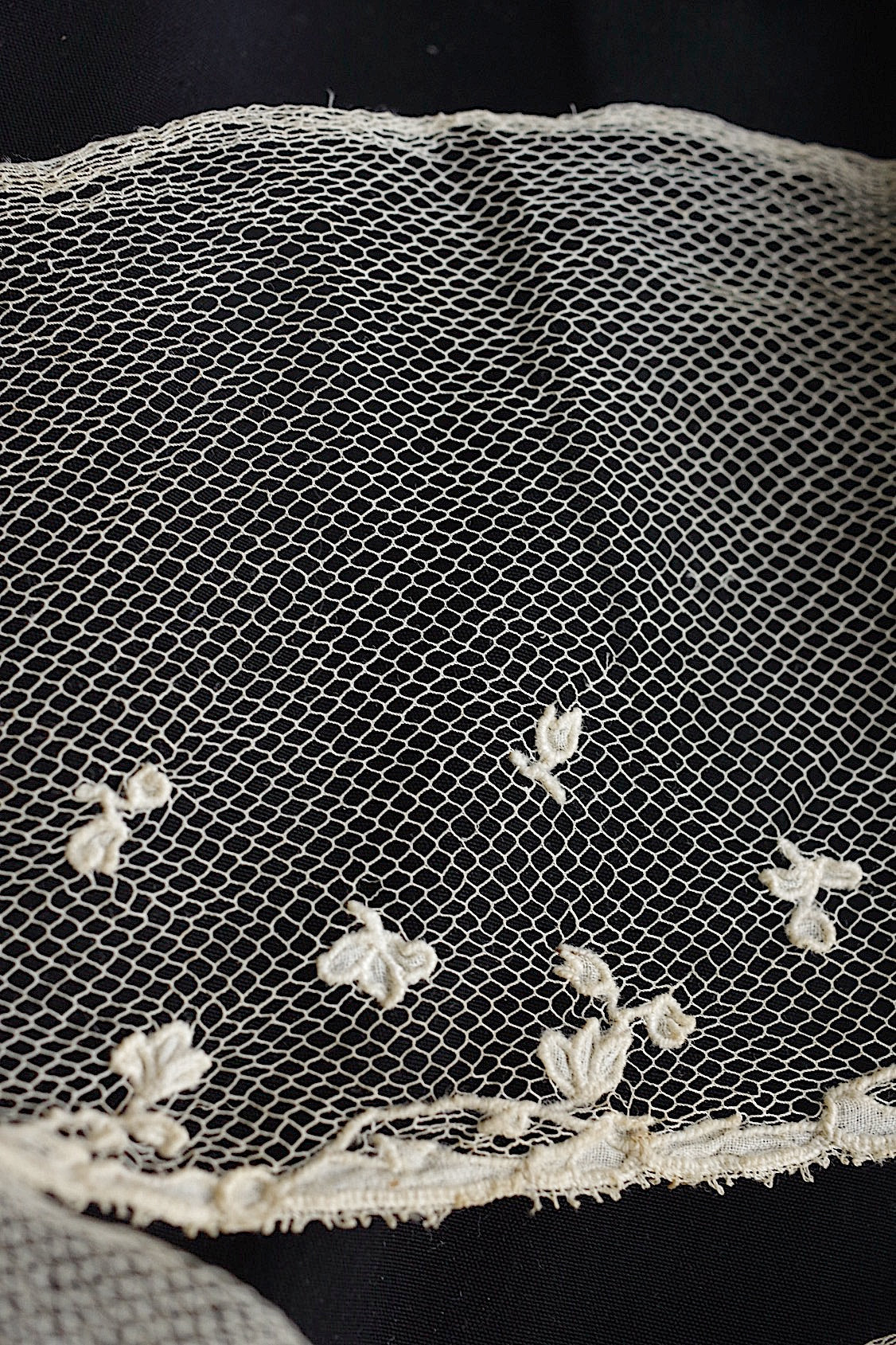 アンティークレース dentelle antique アンティークレース 素材用 2本 .FR a l'epoque