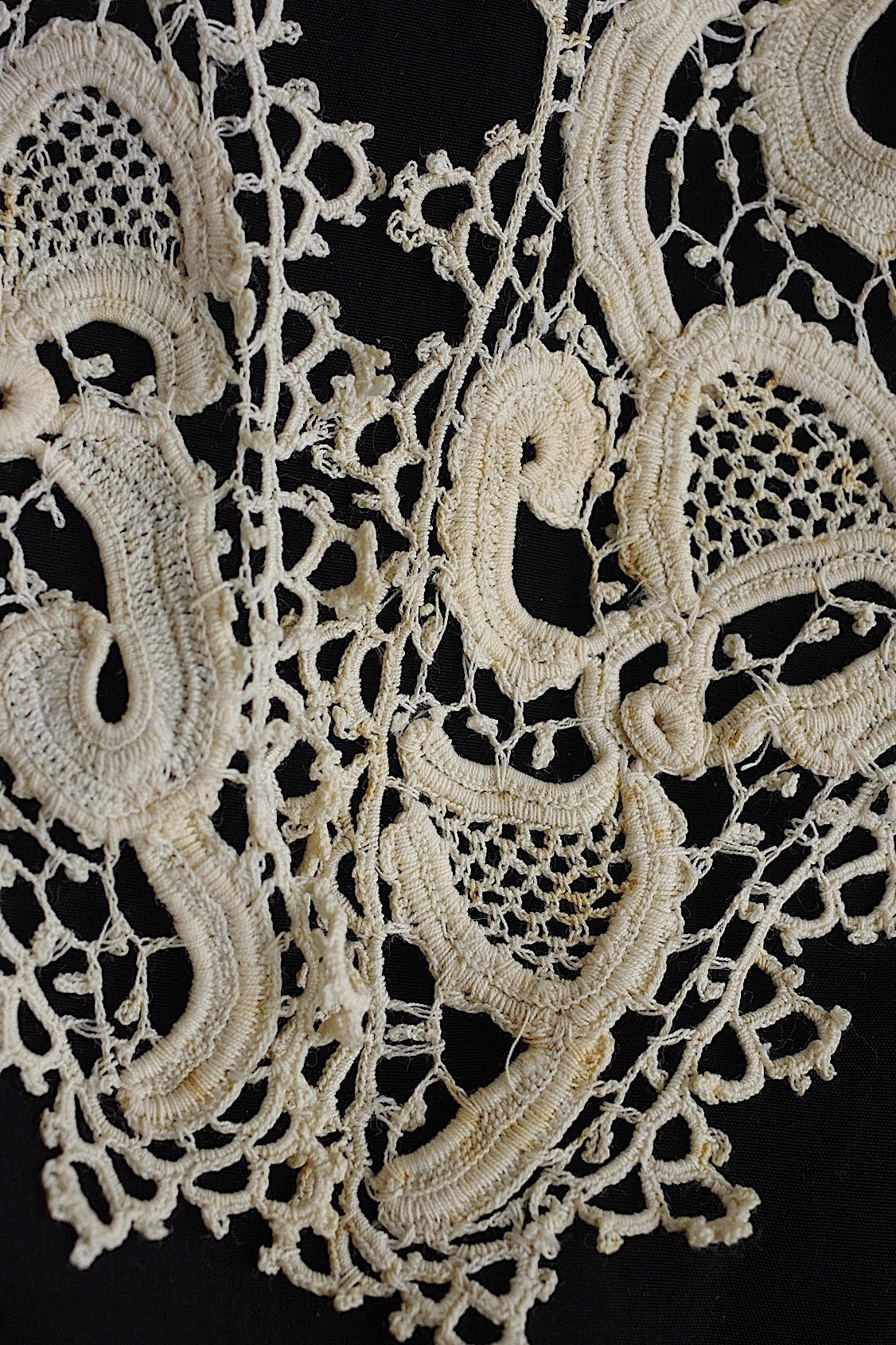 アンティークレース dentelle antique アンティークレース クロシェ襟 .FR a l'epoque
