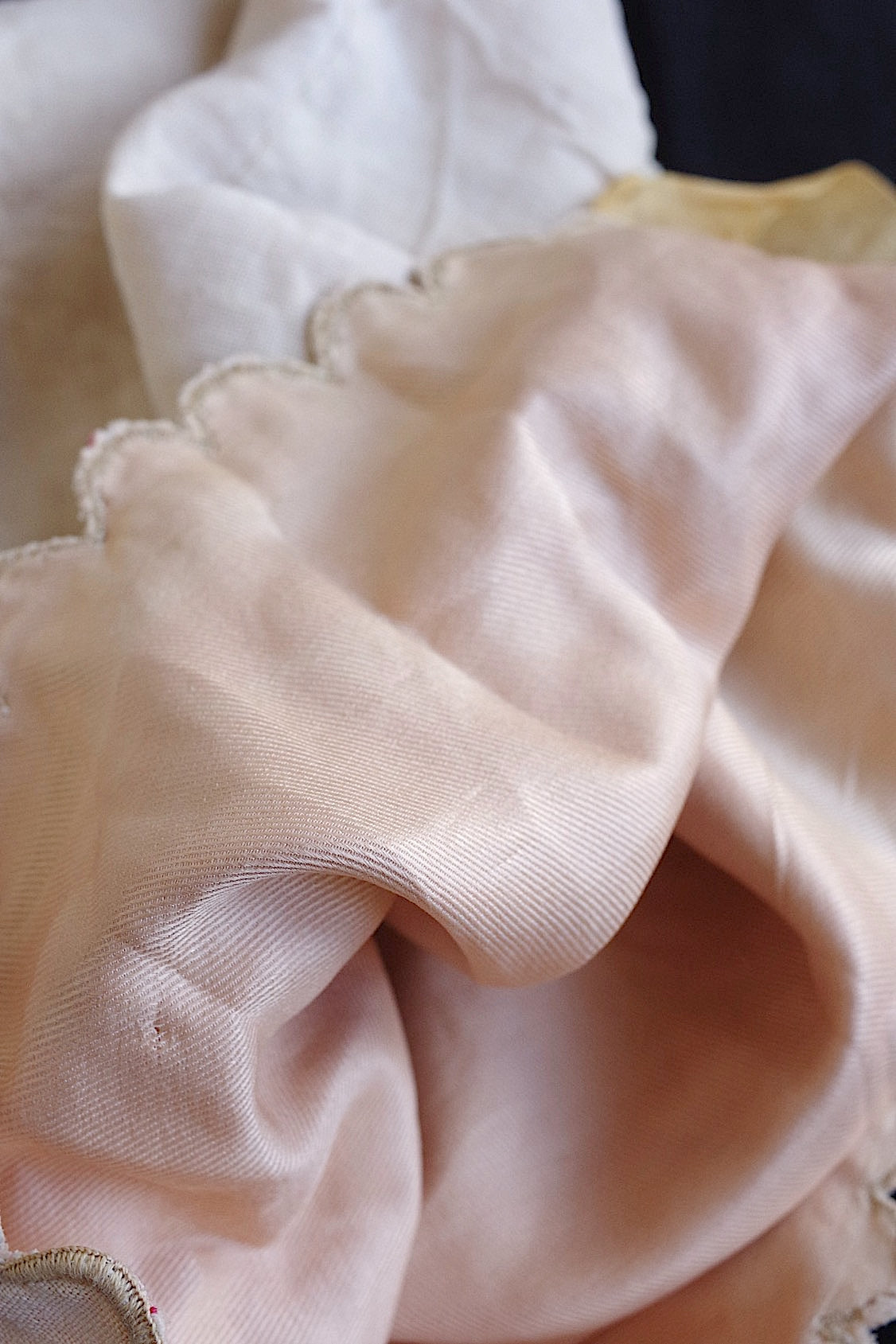 アンティークレース dentelle antique アンティーク刺繍 巾着 .FR a l'epoque