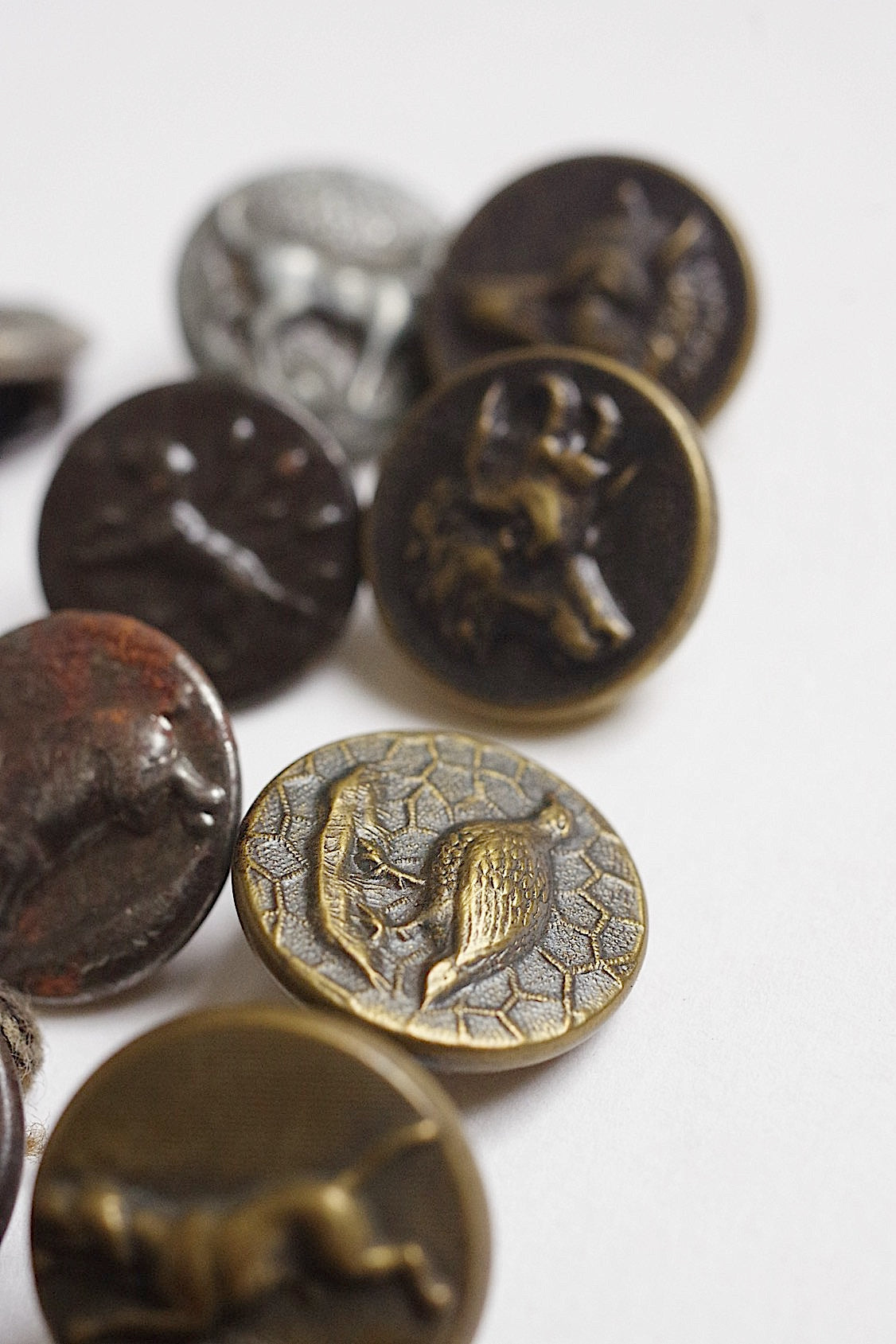 アンティークハンターボタン bouton de chasse1 .FR a l'epoque