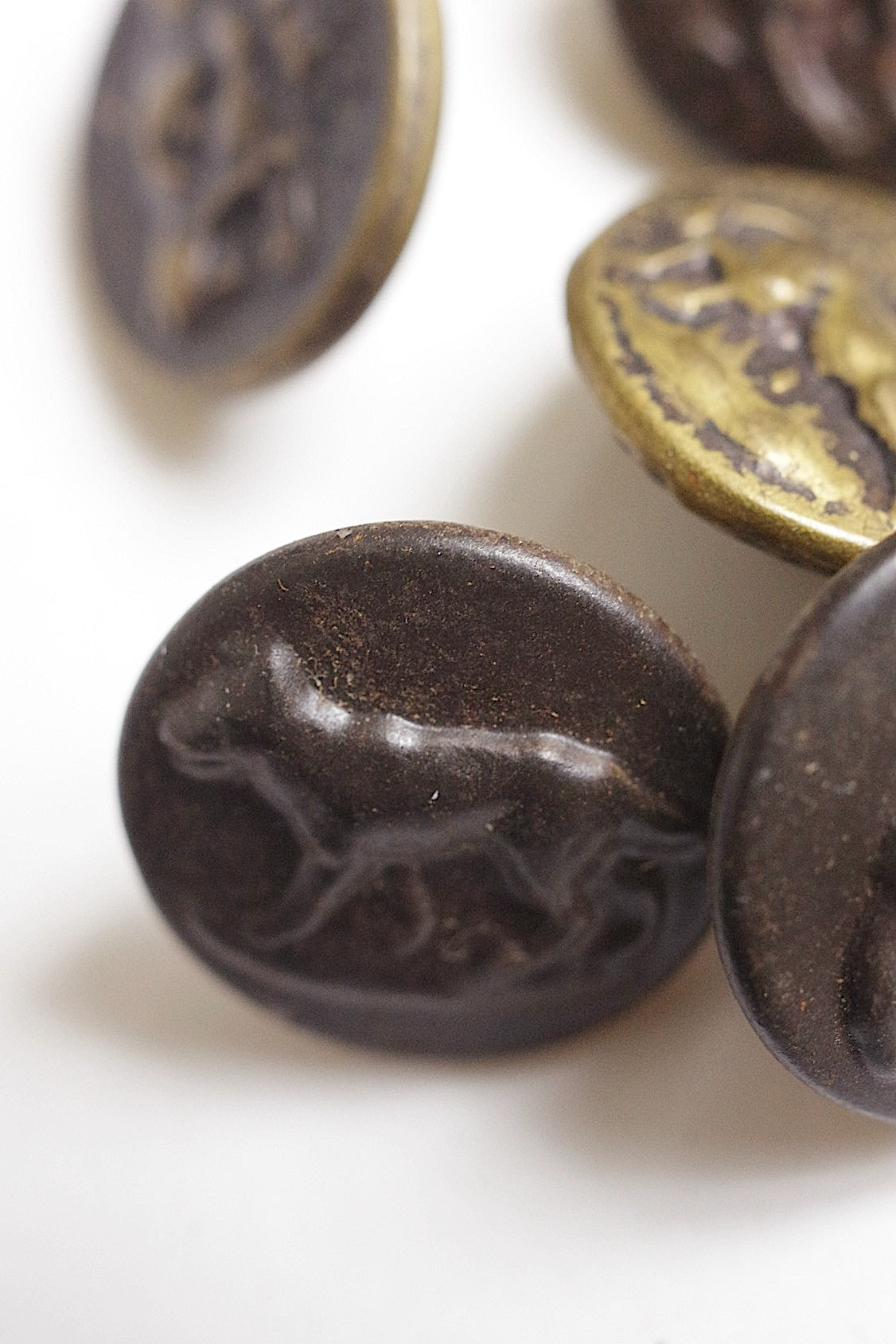 アンティークハンターボタン bouton de chasse1 .FR a l'epoque