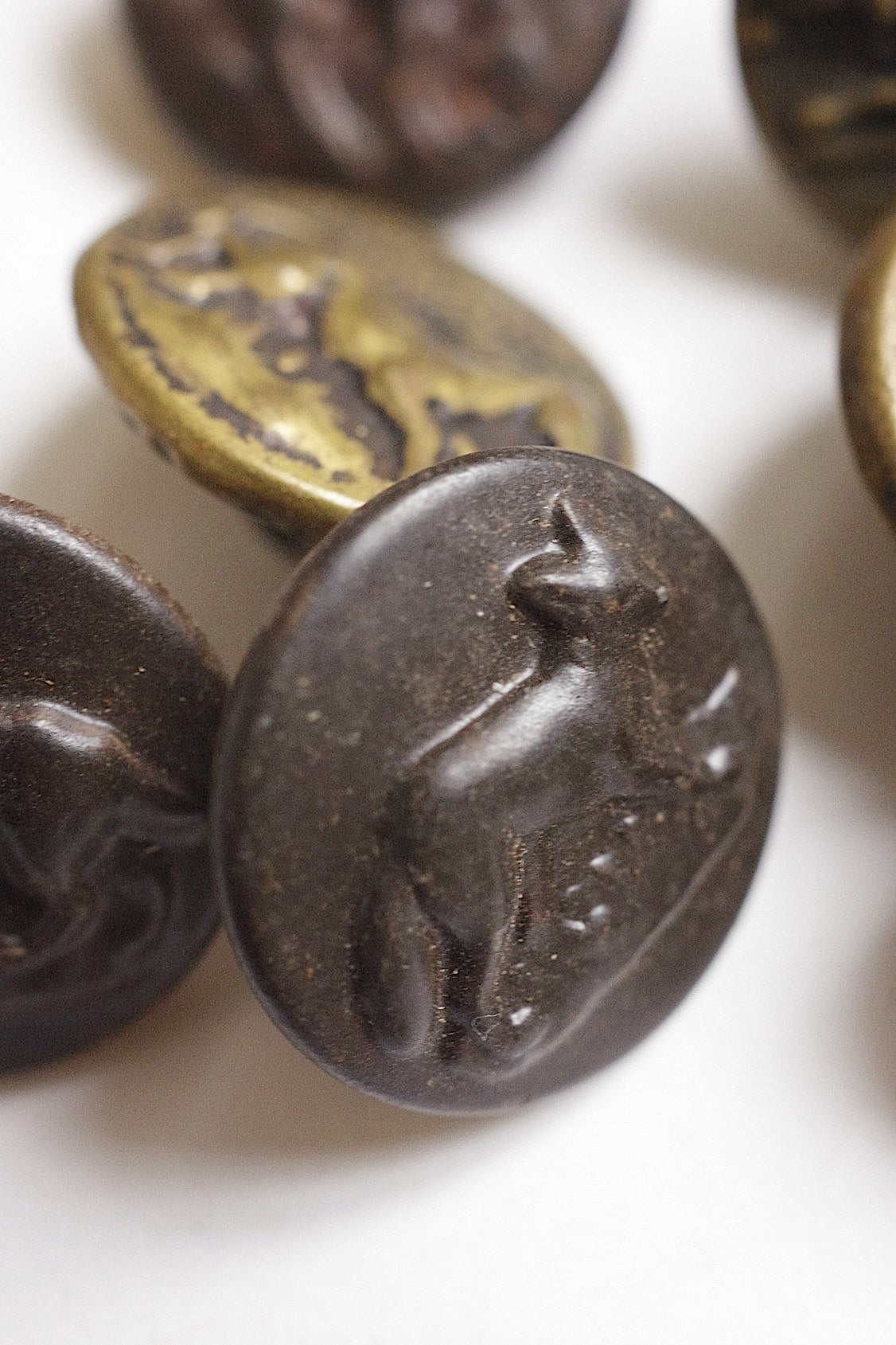 アンティークハンターボタン bouton de chasse1 .FR a l'epoque