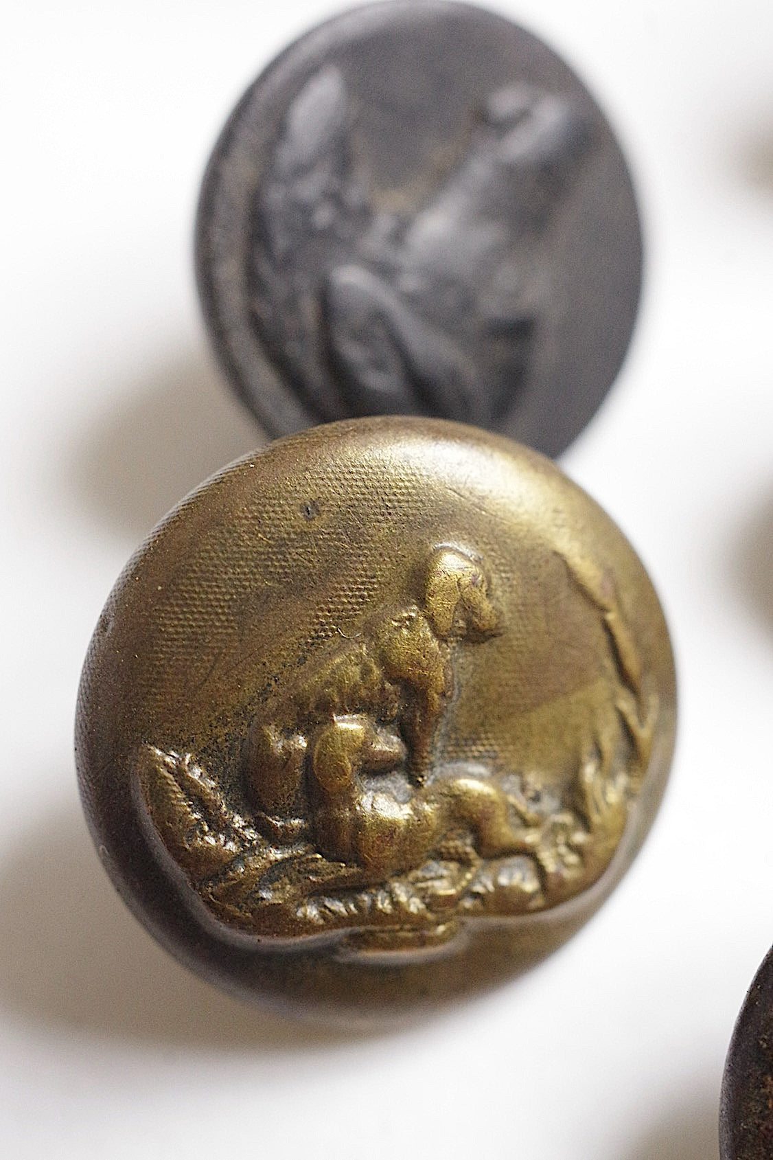 アンティークハンターボタン bouton de chasse1 .FR a l'epoque