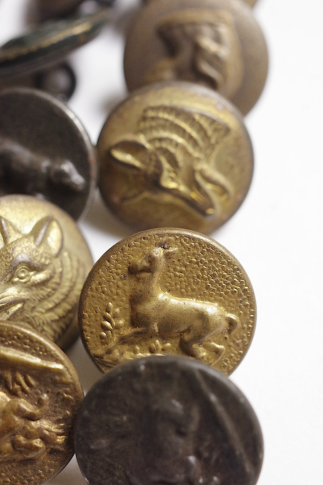 アンティークハンターボタン bouton de chasse2 .FR a l'epoque