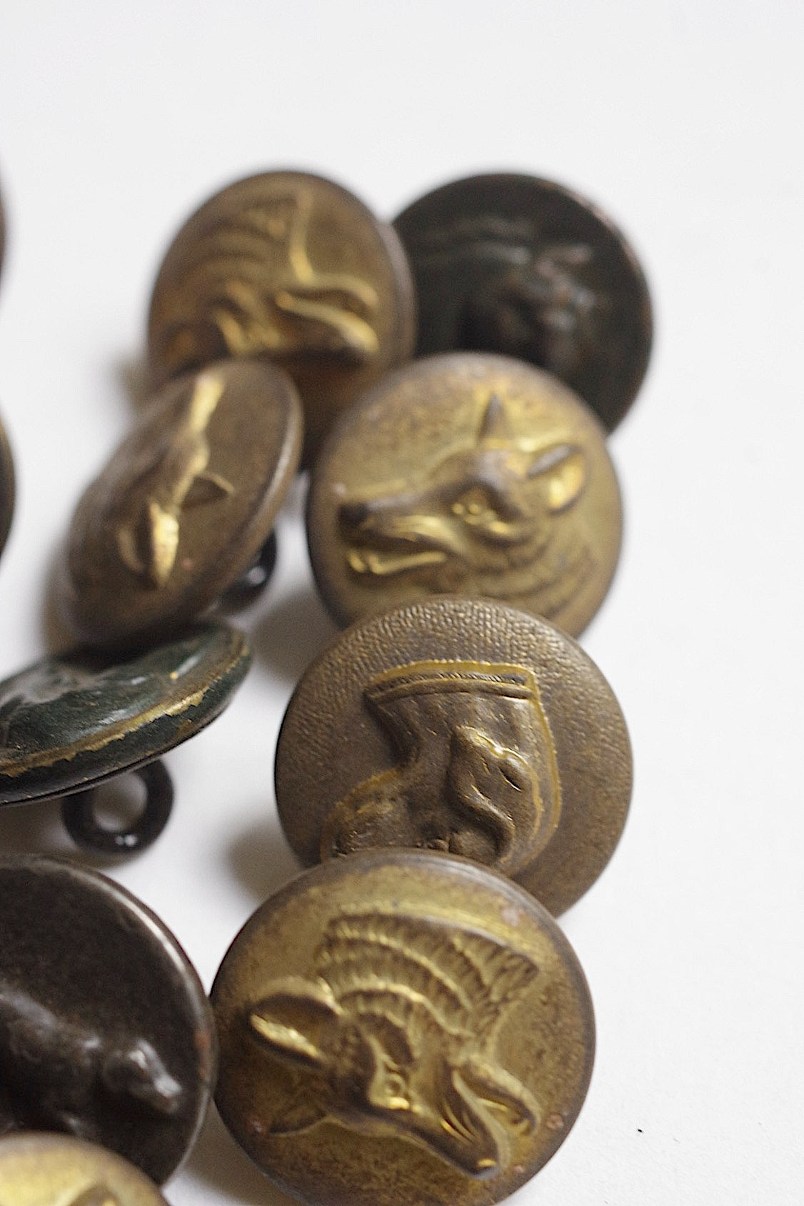 アンティークハンターボタン bouton de chasse2 .FR a l'epoque