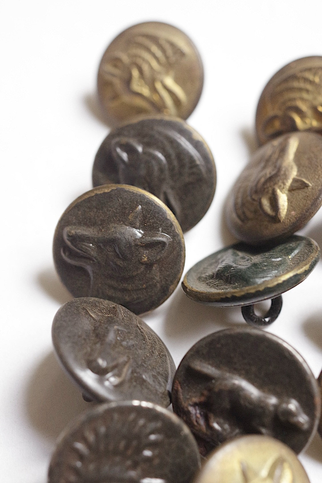 アンティークハンターボタン bouton de chasse2 .FR a l'epoque