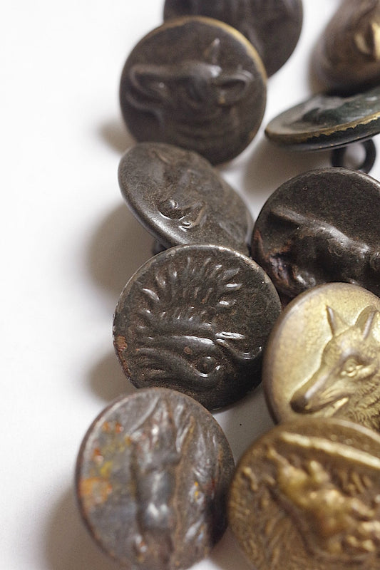 アンティークハンターボタン bouton de chasse3 .FR a l'epoque