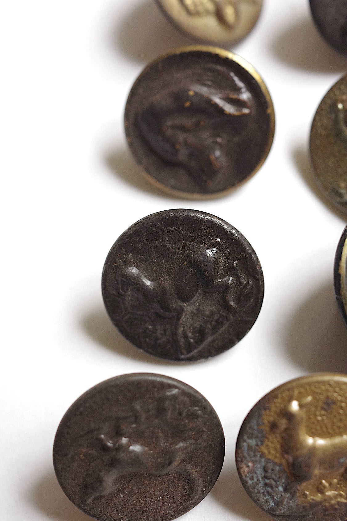 アンティークハンターボタン bouton de chasse3 .FR a l'epoque