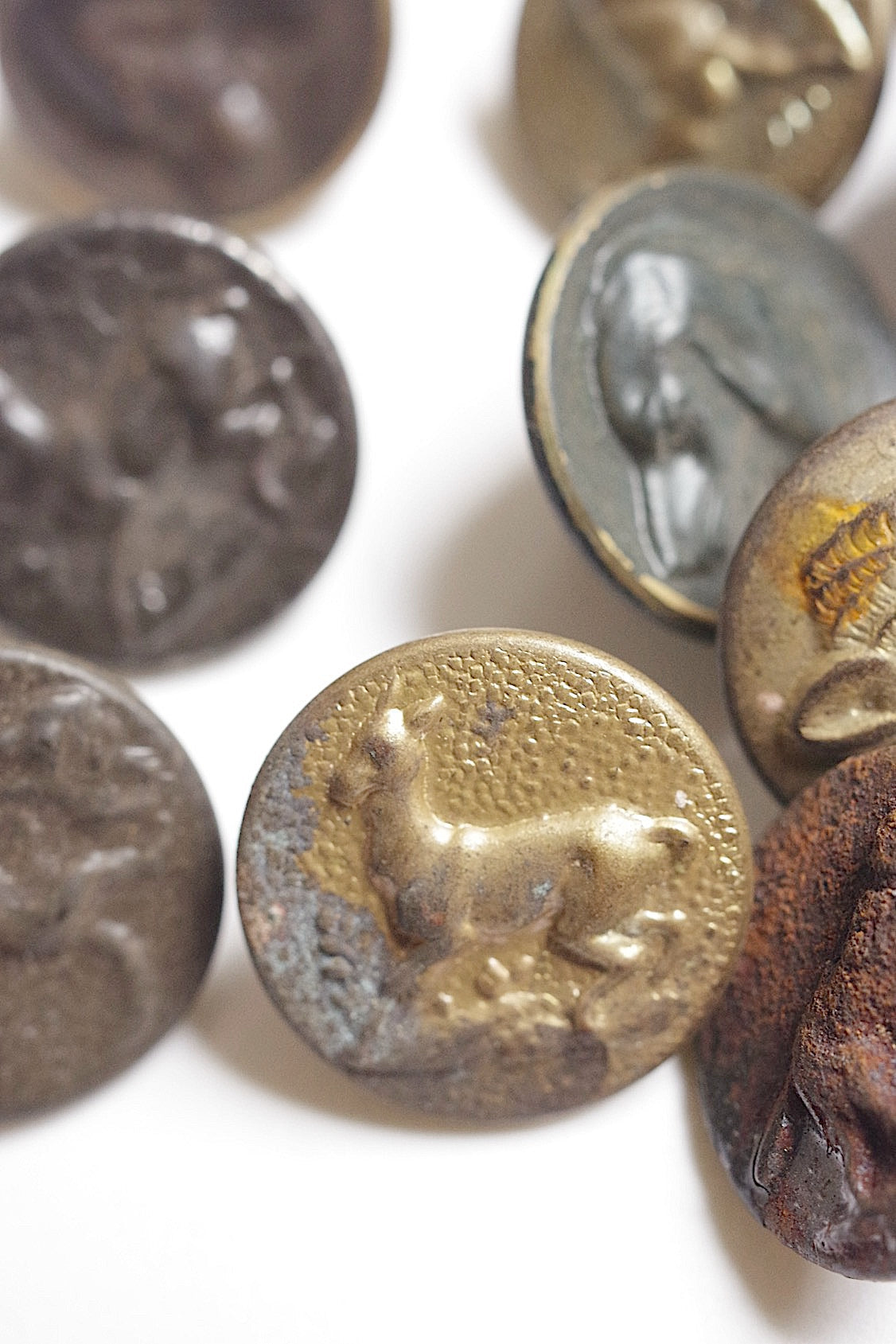 アンティークハンターボタン bouton de chasse3 .FR a l'epoque