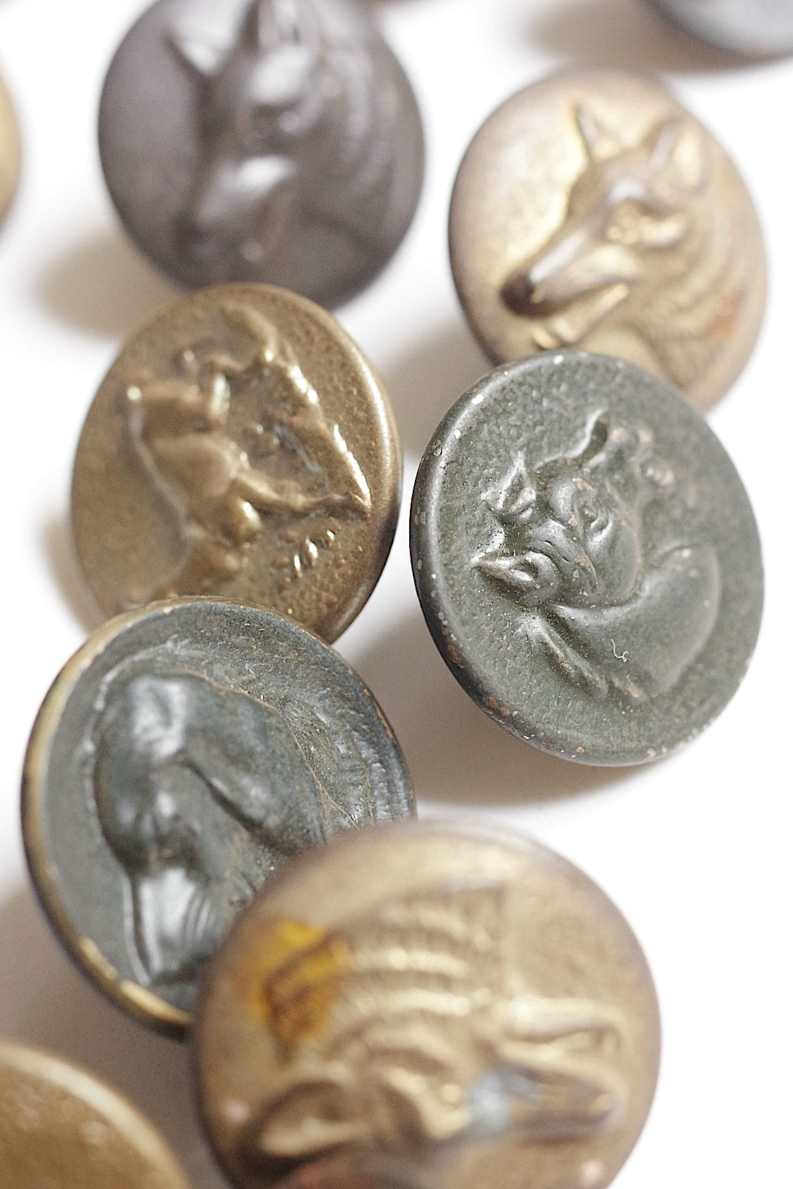 アンティークハンターボタン bouton de chasse3 .FR a l'epoque