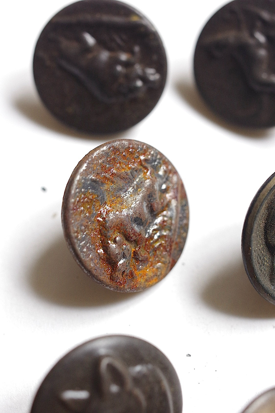 アンティークハンターボタン bouton de chasse3 .FR a l'epoque