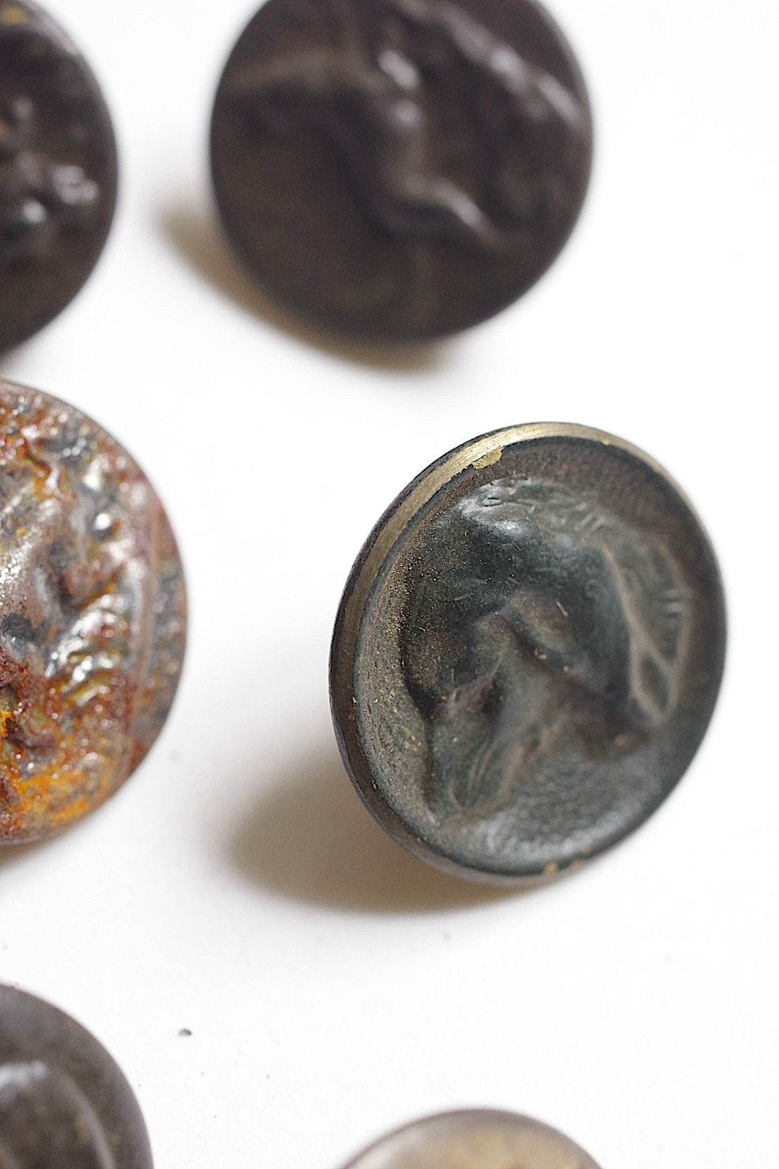 アンティークハンターボタン bouton de chasse3 .FR a l'epoque