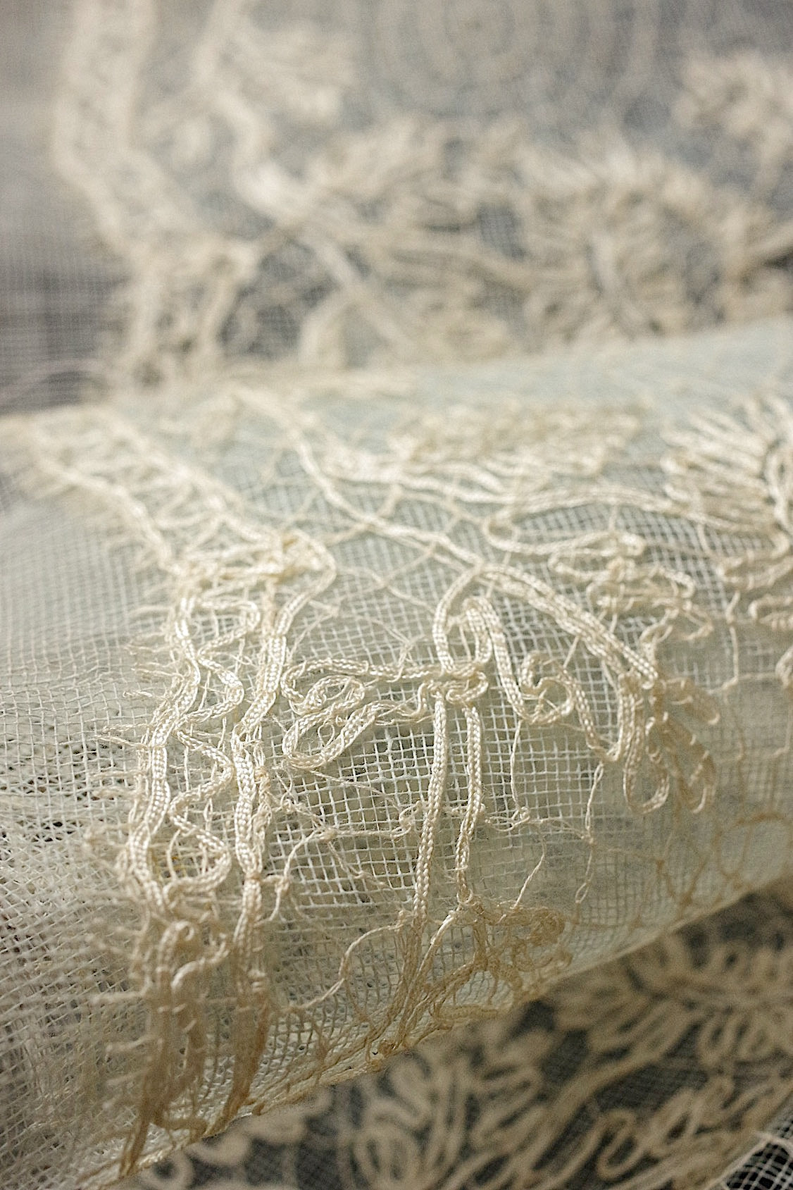 アンティークレース dentelle antique  127cm+おまけ .FR a l'epoque