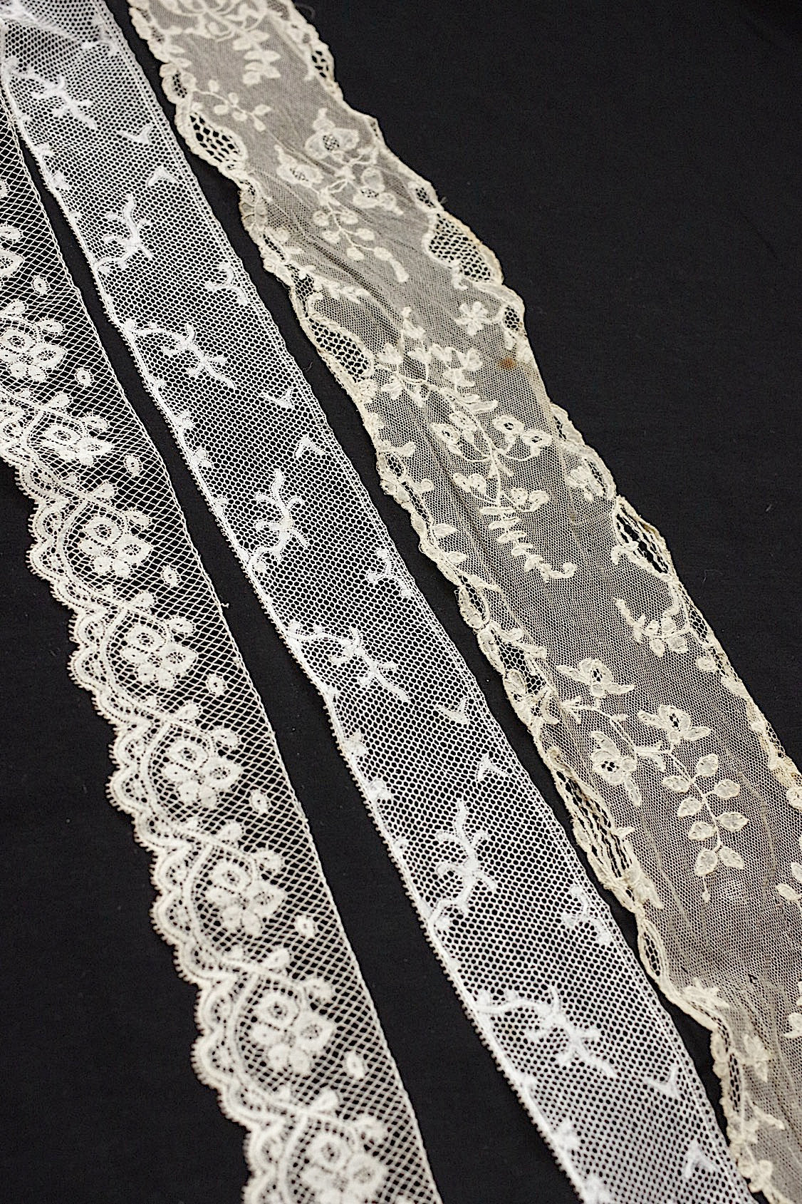 アンティークレース dentelle antique  47cm 100cm 314cm .FR a l'epoque