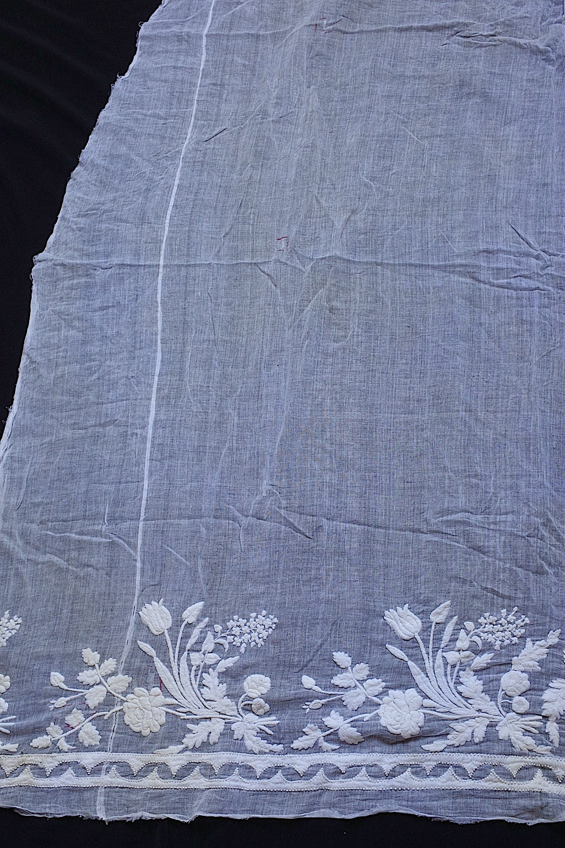 アンティークレース dentelle antique  刺繍ハギレ .FR a l'epoque