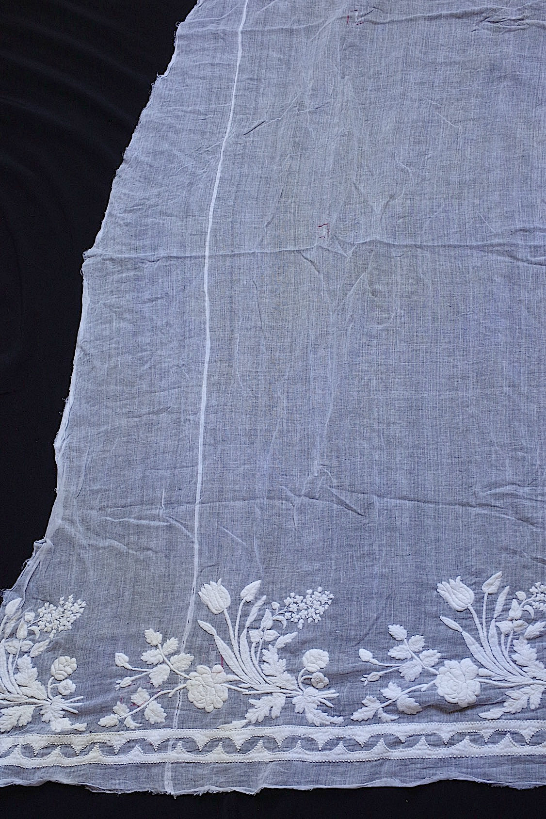 アンティークレース dentelle antique  刺繍ハギレ .FR a l'epoque