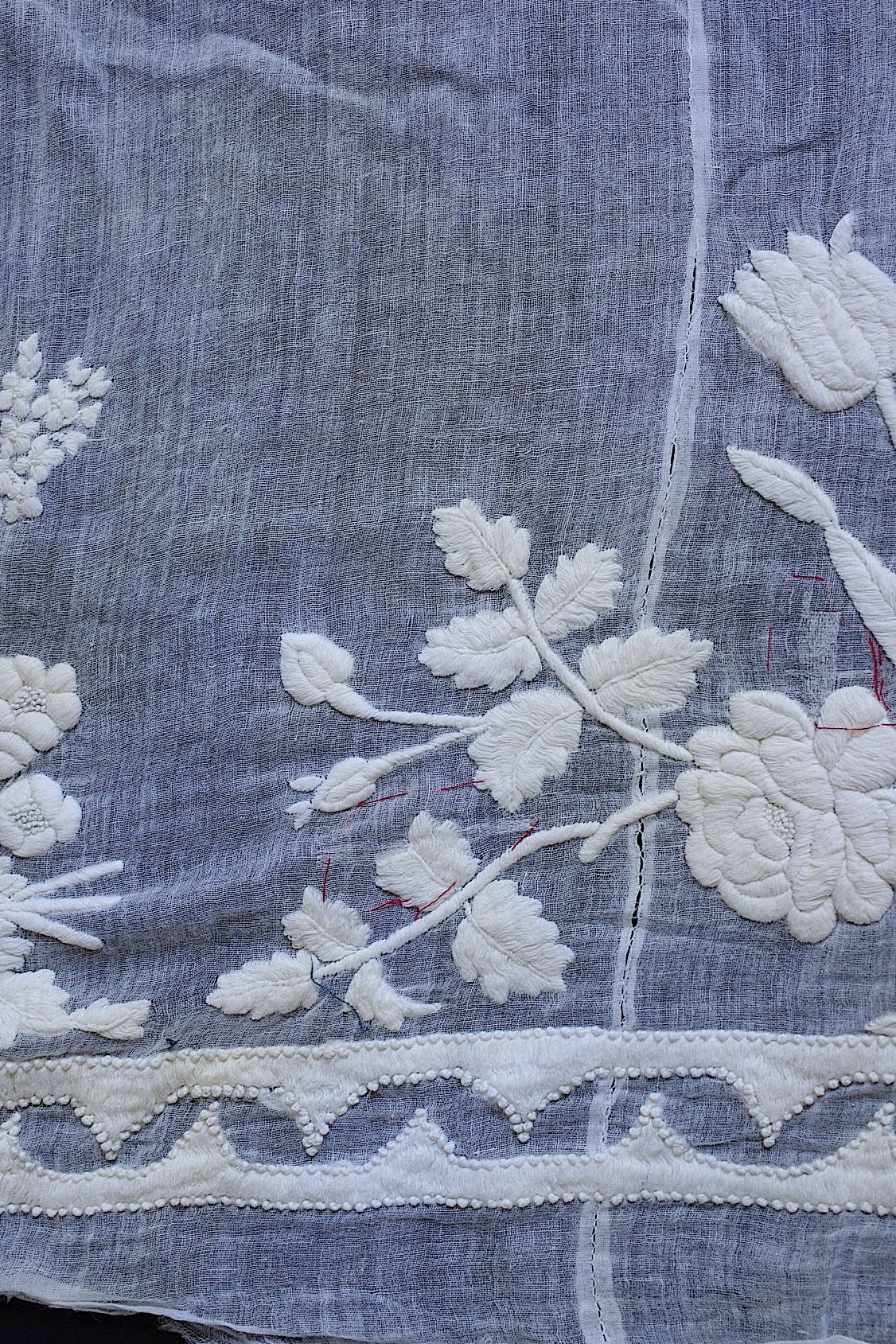 アンティークレース dentelle antique  刺繍ハギレ .FR a l'epoque