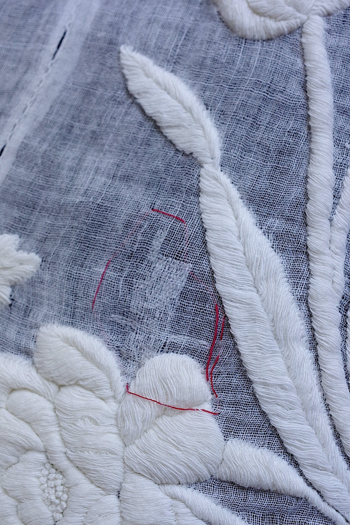 アンティークレース dentelle antique  刺繍ハギレ .FR a l'epoque