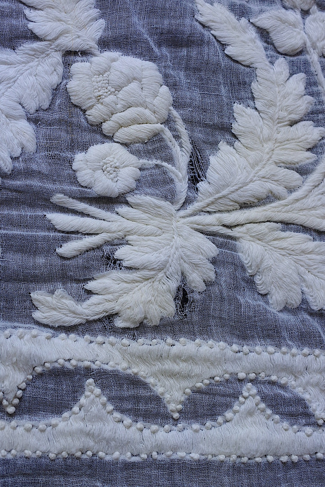 アンティークレース dentelle antique  刺繍ハギレ .FR a l'epoque