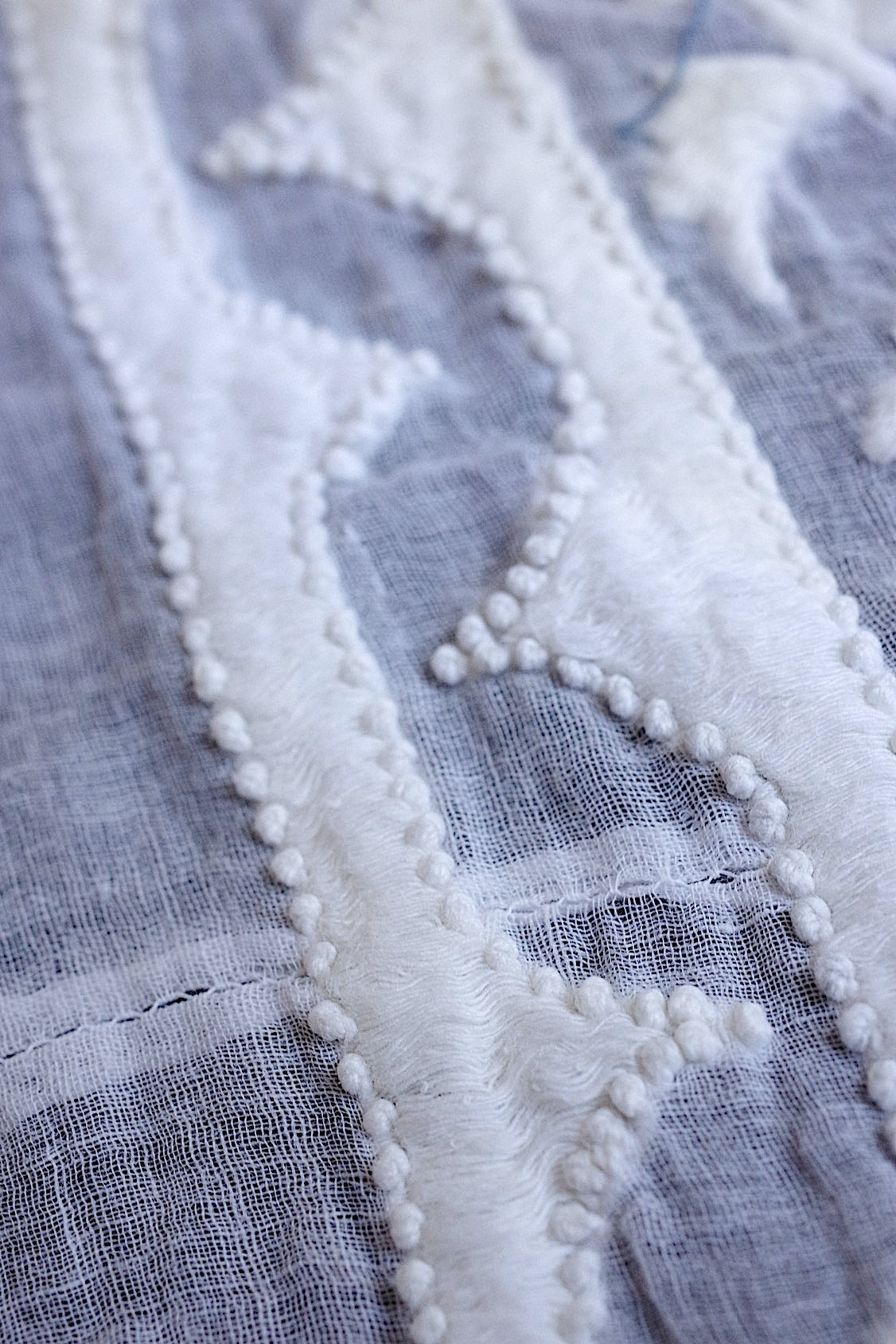 アンティークレース dentelle antique  刺繍ハギレ .FR a l'epoque