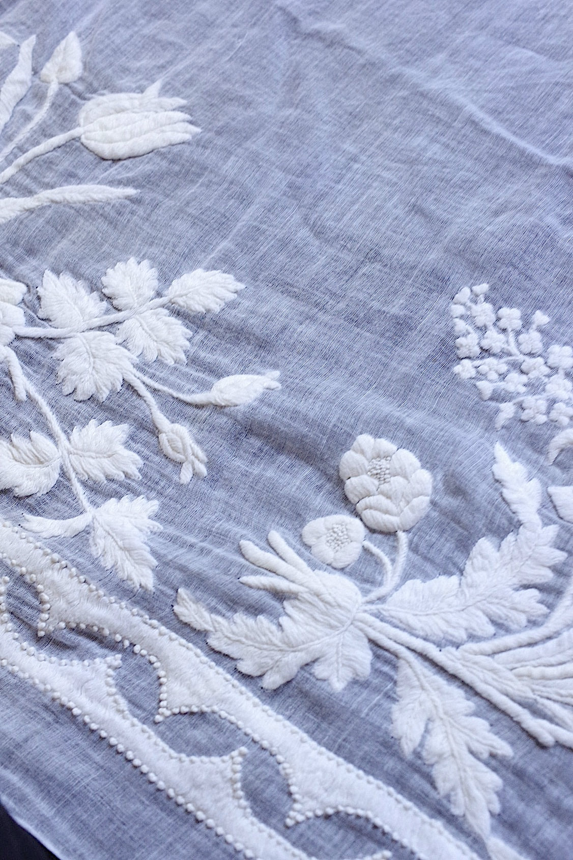 アンティークレース dentelle antique  刺繍ハギレ .FR a l'epoque