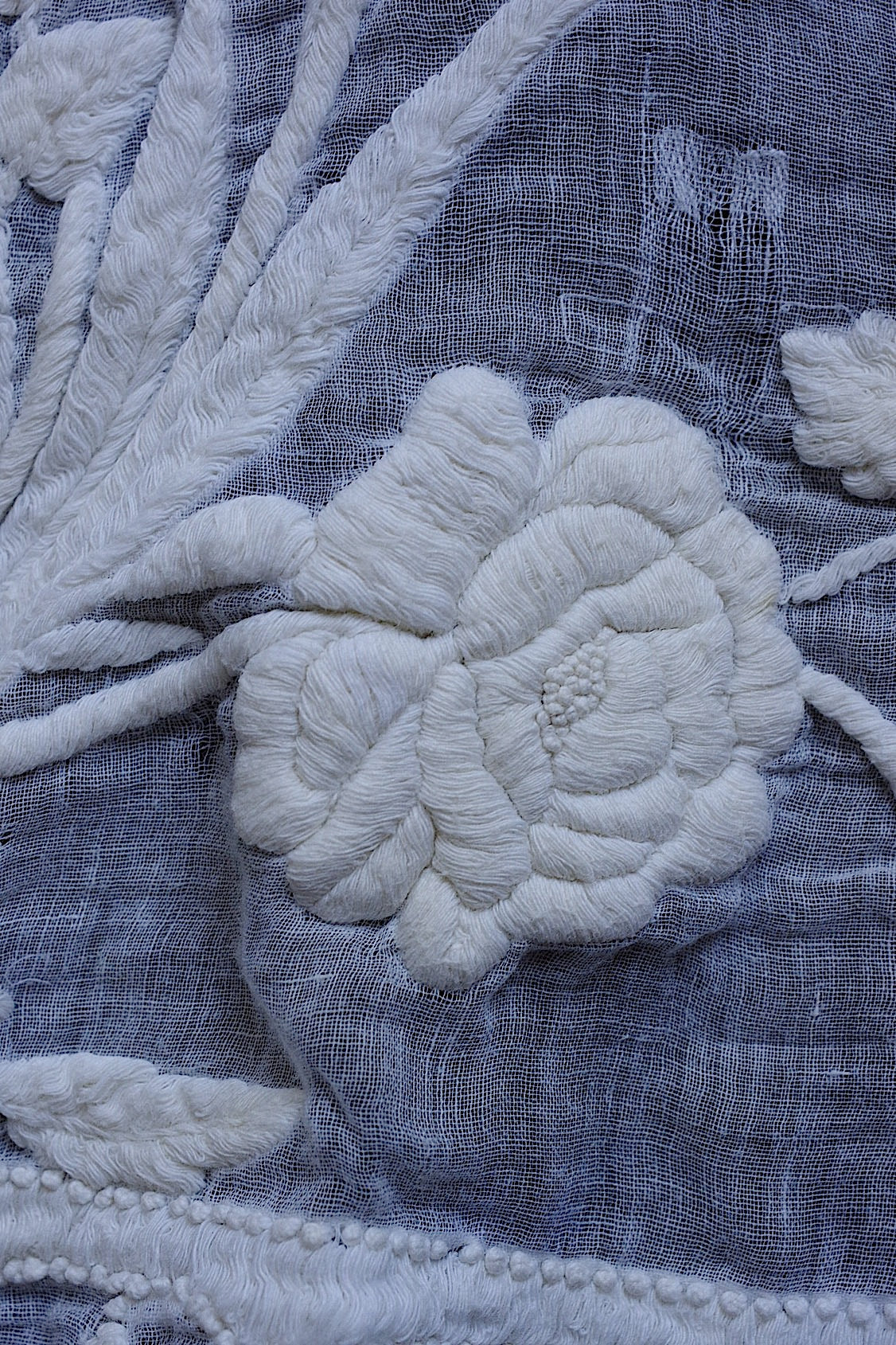 アンティークレース dentelle antique  刺繍ハギレ .FR a l'epoque