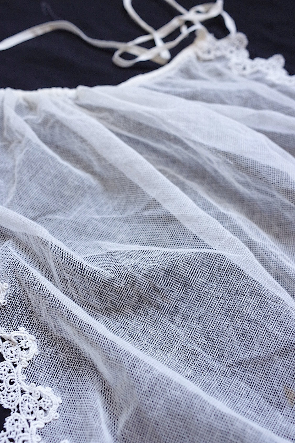 アンティークレース dentelle antique  刺繍クロス+ベール .FR a l'epoque