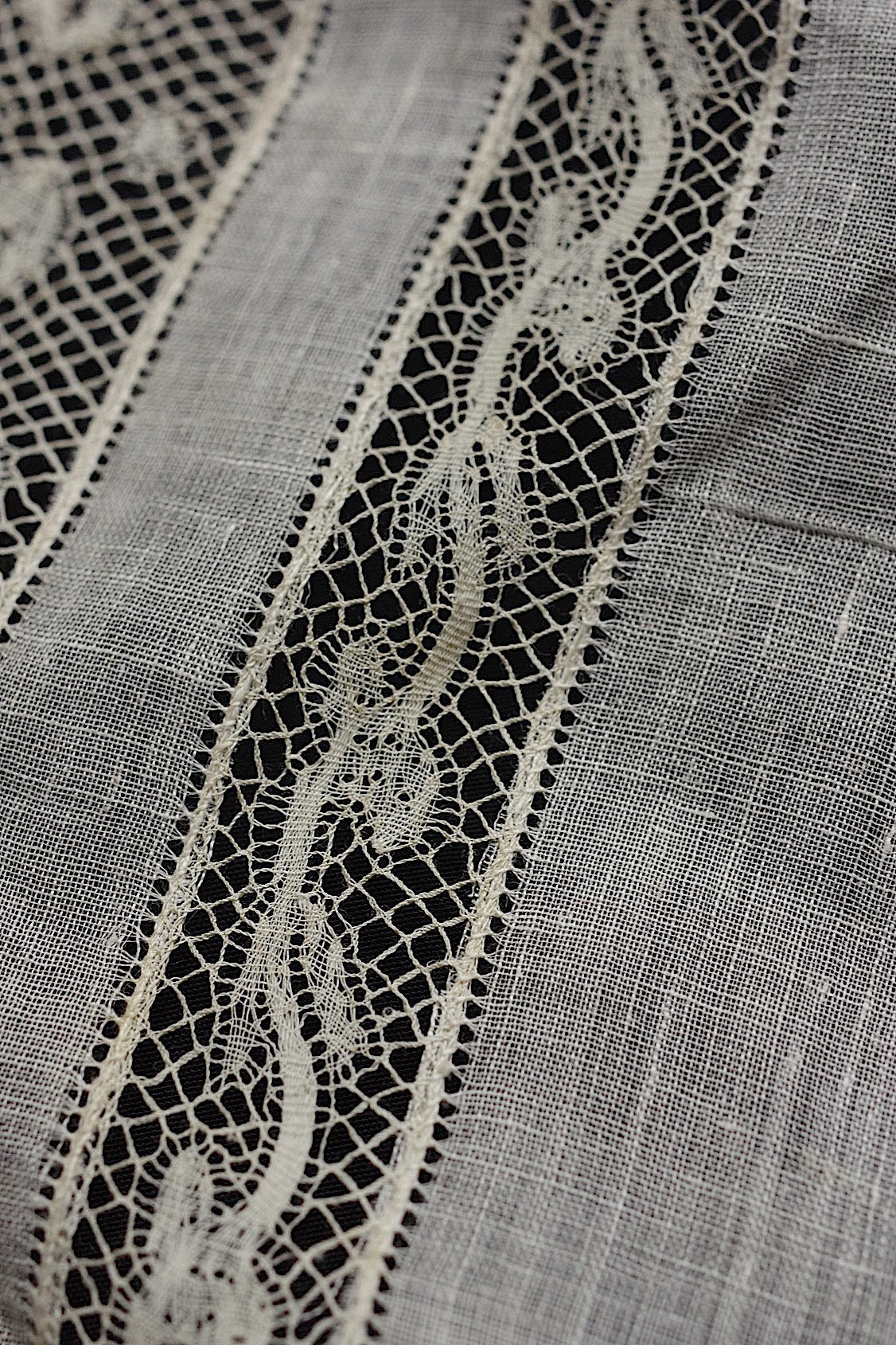 アンティークレース dentelle antique ハンカチ+94cm、90cm .FR a l'epoque