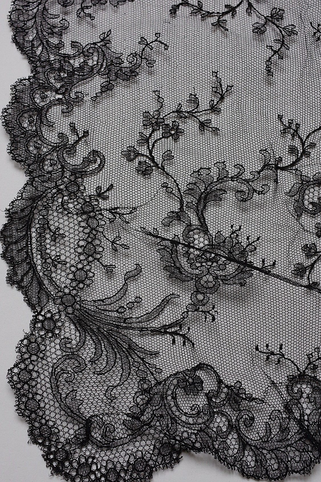 アンティークレース dentelle antique  シャンティイレース170cm  .FR a l'epoque
