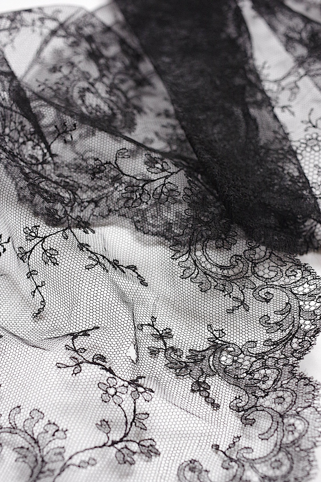 アンティークレース dentelle antique  シャンティイレース170cm  .FR a l'epoque