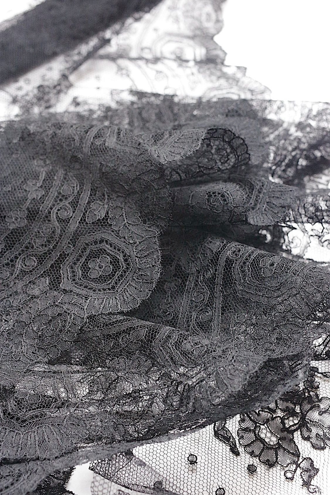 アンティークレース dentelle antique  シャンティイレース 490cm .FR a l'epoque