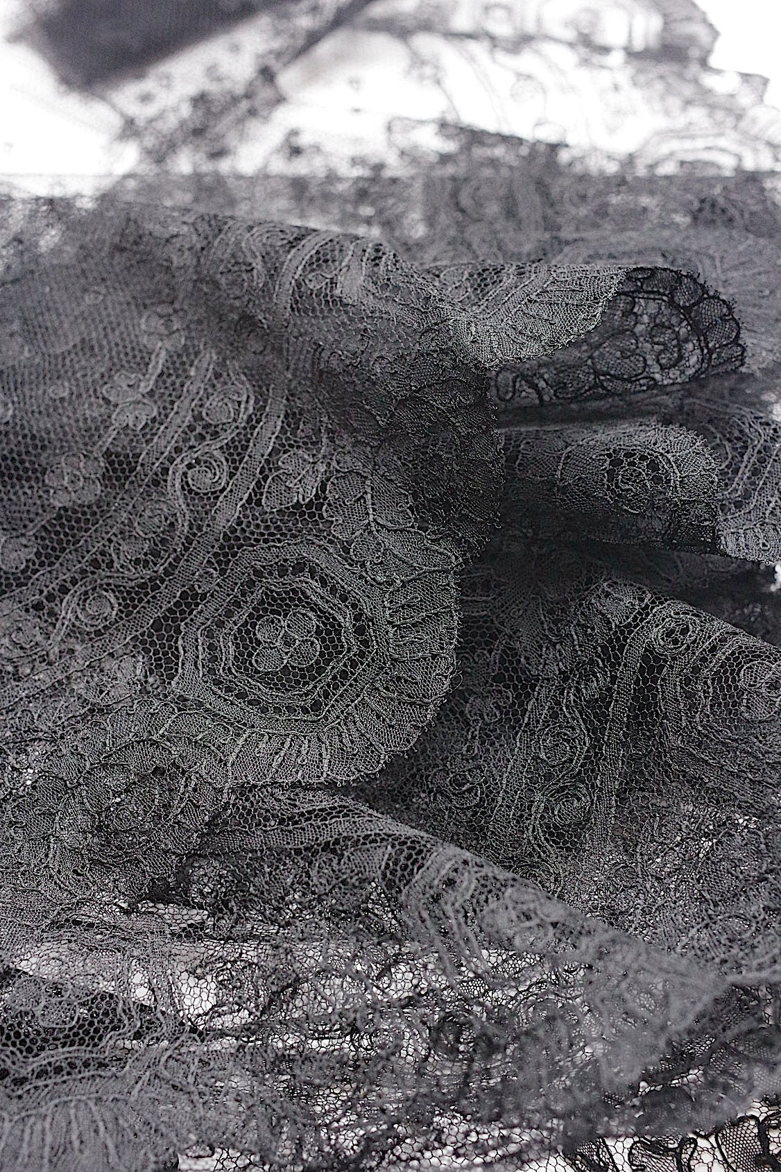 アンティークレース dentelle antique  シャンティイレース 490cm .FR a l'epoque