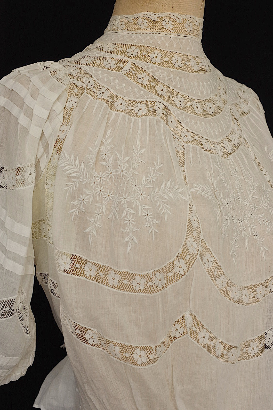 アンティーク古着 vêtement antique アンティーク刺繍 ブラウス .FR a l'epoque