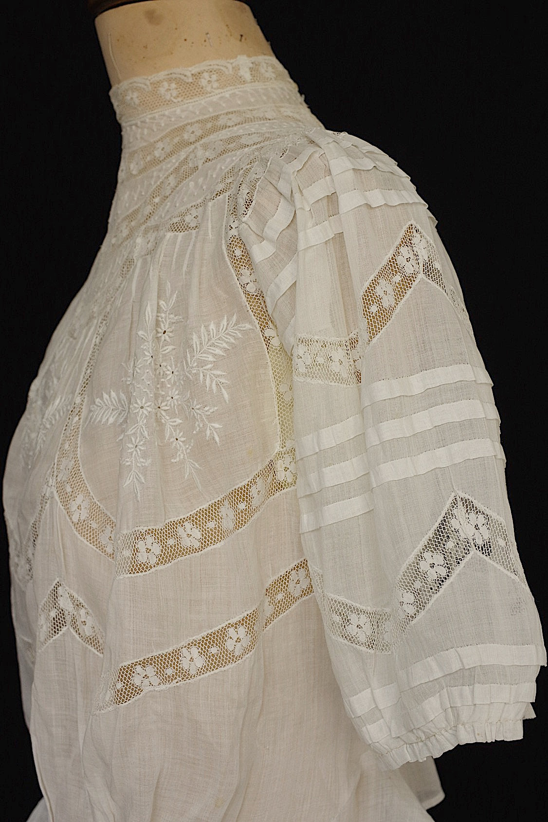 アンティーク古着 vêtement antique アンティーク刺繍 ブラウス .FR a l'epoque