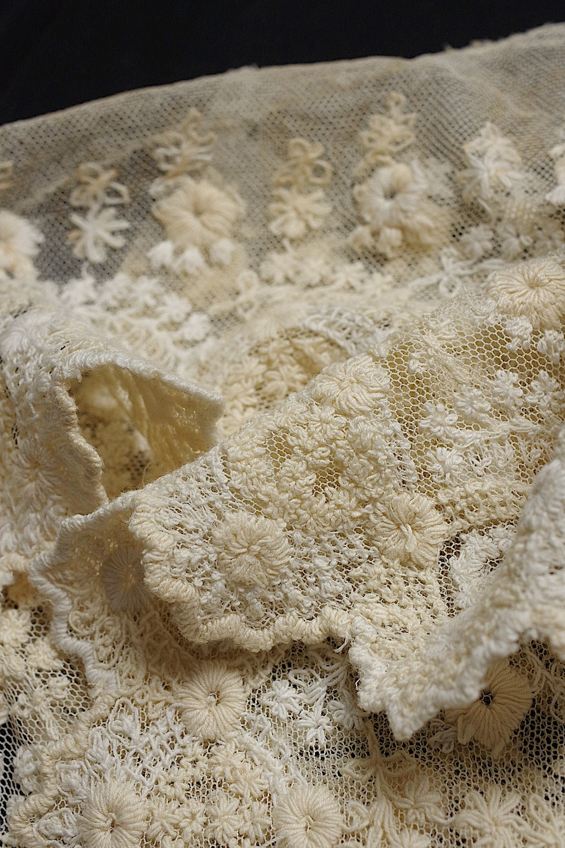 アンティークレース dentelle antique 73cm+100cm .FR a l'epoque