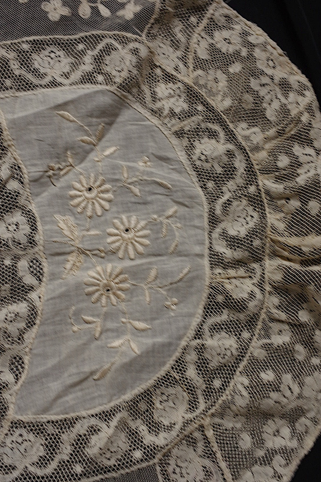 アンティークレース dentelle antique 刺繍クロス 素材用 .FR a l'epoque