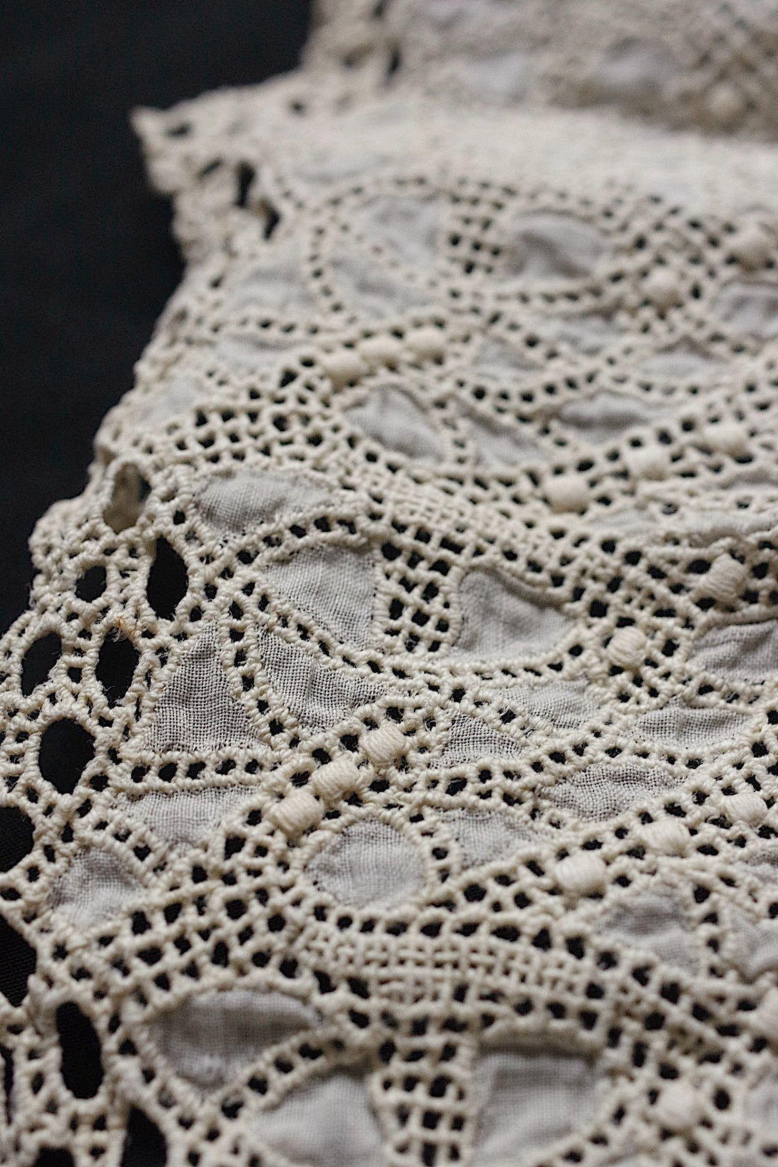 アンティークレース  dentelle antique  襟 .FR a l'epoque