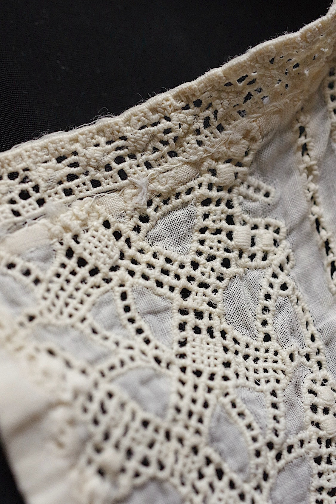 アンティークレース  dentelle antique  襟 .FR a l'epoque