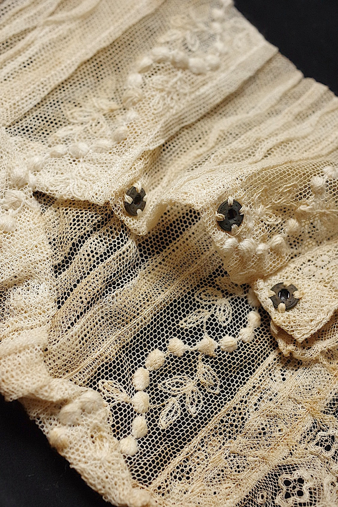 アンティークレース dentelle antique レース袖 2組 .FR a l'epoque