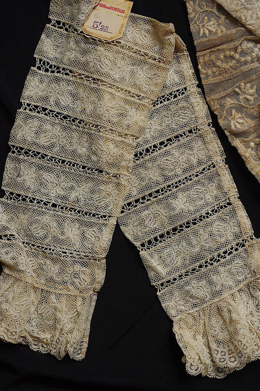 アンティークレース dentelle antique レース袖 2組 .FR a l'epoque