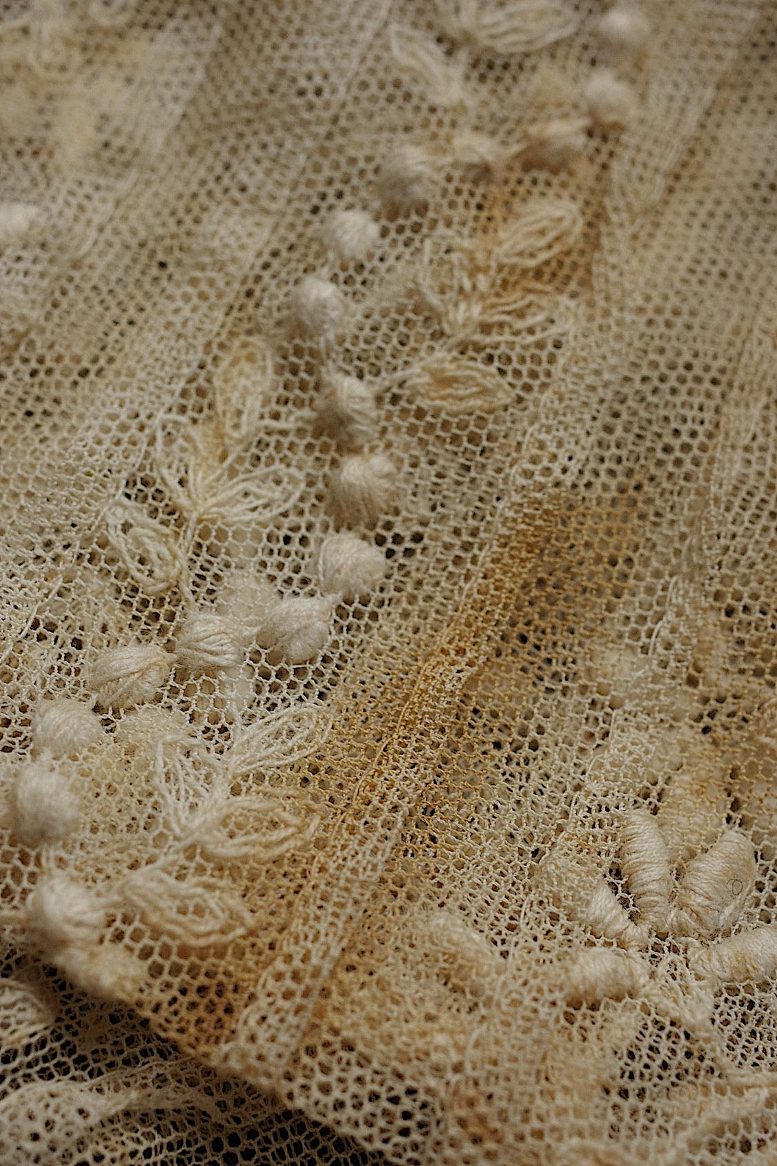 アンティークレース  dentelle antique  レース袖 2組 .FR a l'epoque