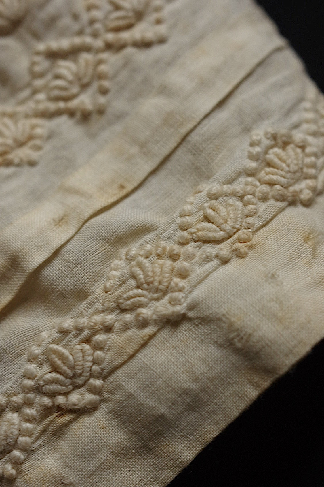 アンティークレース bonnet antique 刺繍ボネ .FR a l'epoque