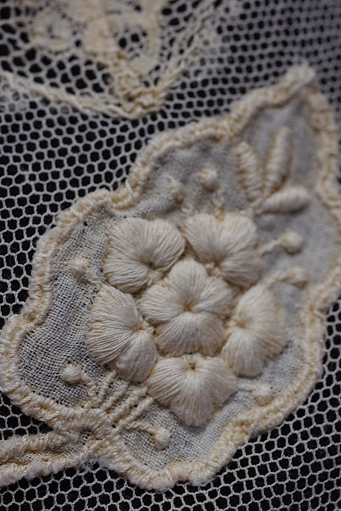 アンティークレース  dentelle antique  nappe クロス .FR a l'epoque