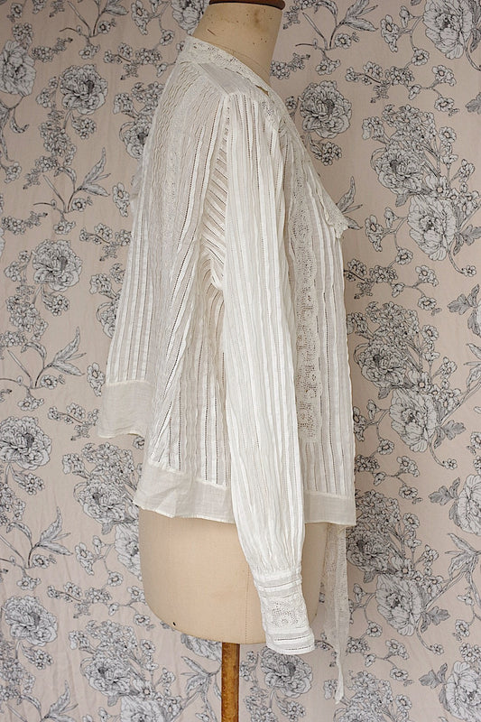 アンティークブラウス vêtement antique ピンタック羽織ブラウス .FR a l'epoque