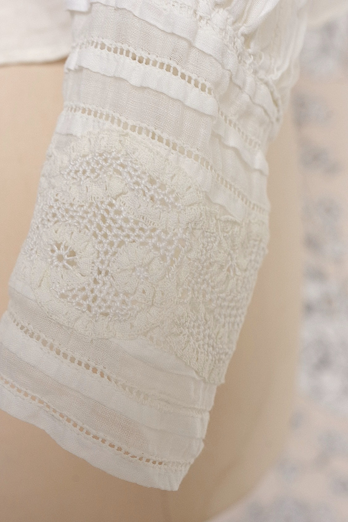 アンティークブラウス  vêtement antique  ピンタック羽織ブラウス .FR a l'epoque