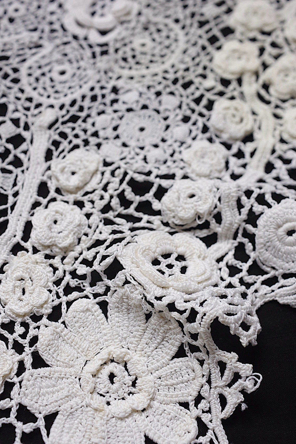 アンティークレース  dentelle antique  クロシェレース襟 .FR a l'epoque