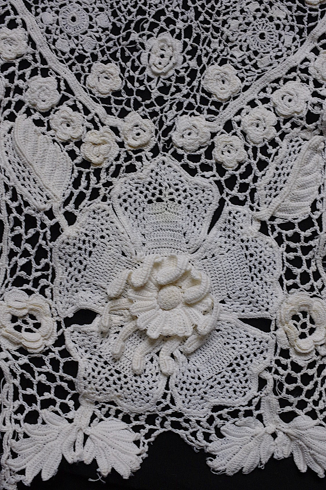 アンティークレース  dentelle antique  クロシェレース襟 .FR a l'epoque