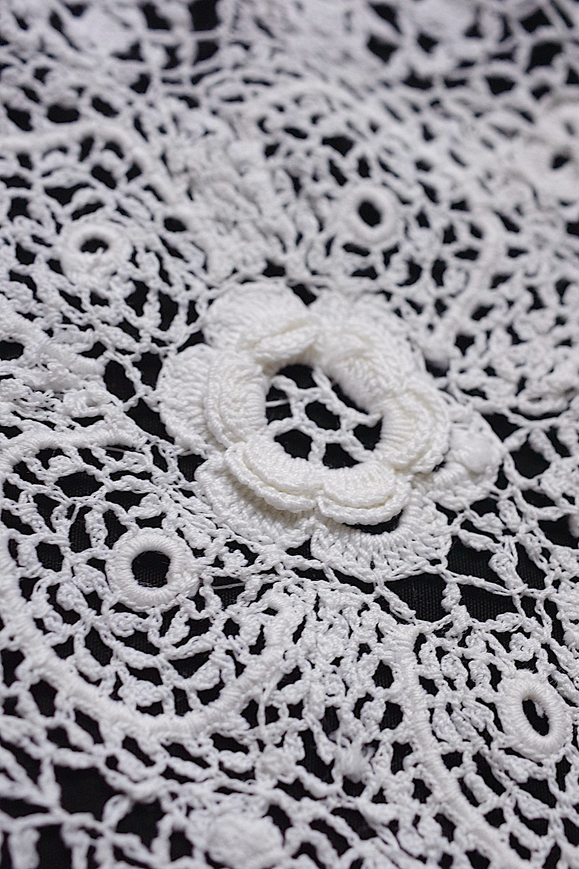 アンティークレース  dentelle antique  クロシェレース襟 .FR a l'epoque