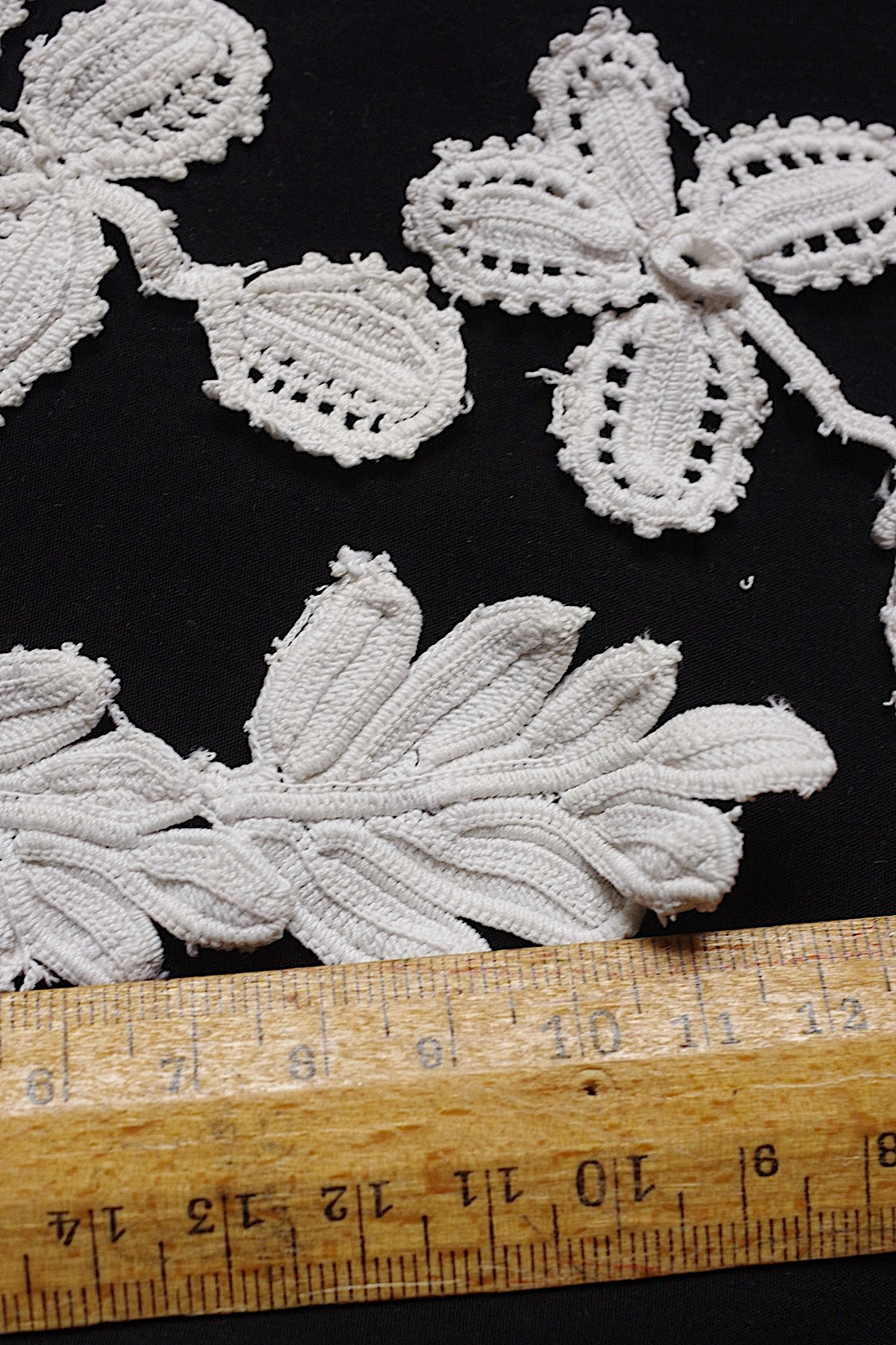 アンティークレース  dentelle antique  クロシェモチーフlot .FR a l'epoque