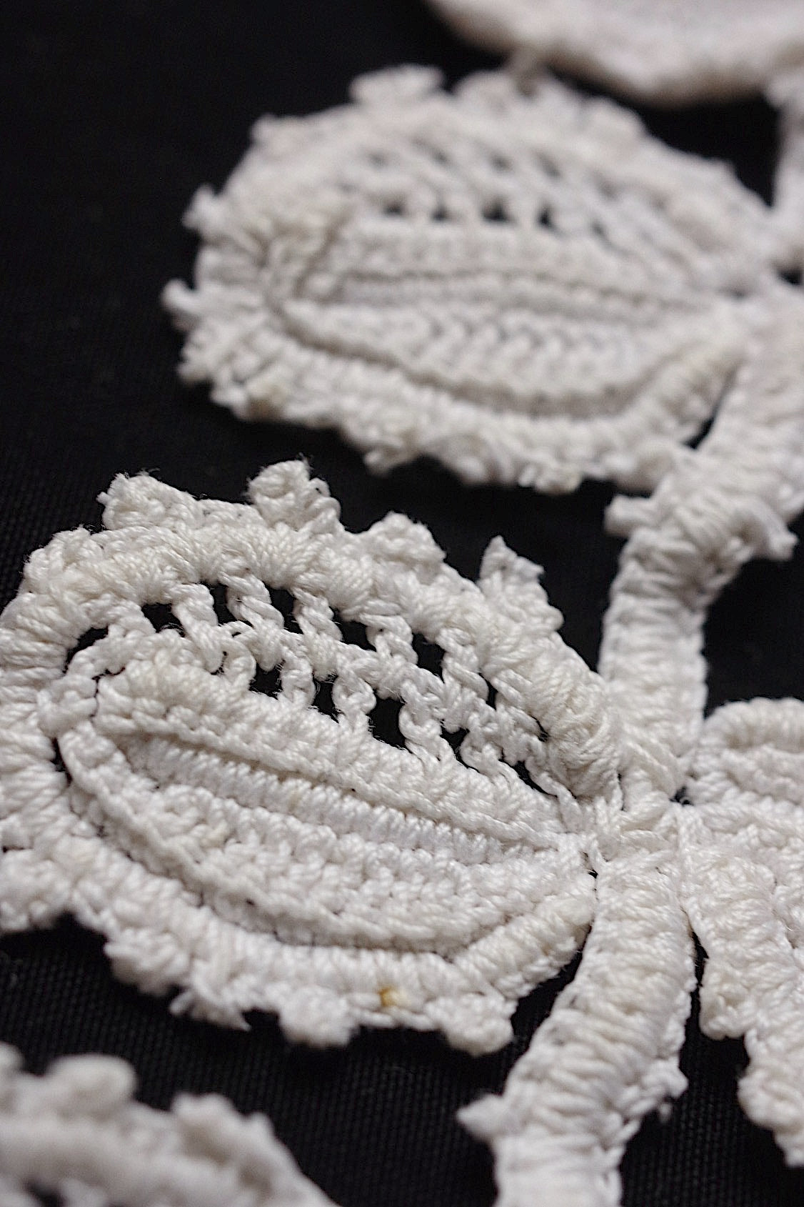 アンティークレース  dentelle antique  クロシェモチーフlot .FR a l'epoque